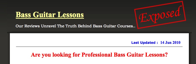 Bass Lessons Exposed!